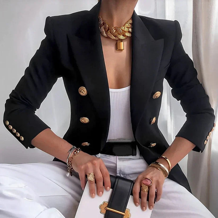 James & Kelly™ | Gold Buttons Blazer