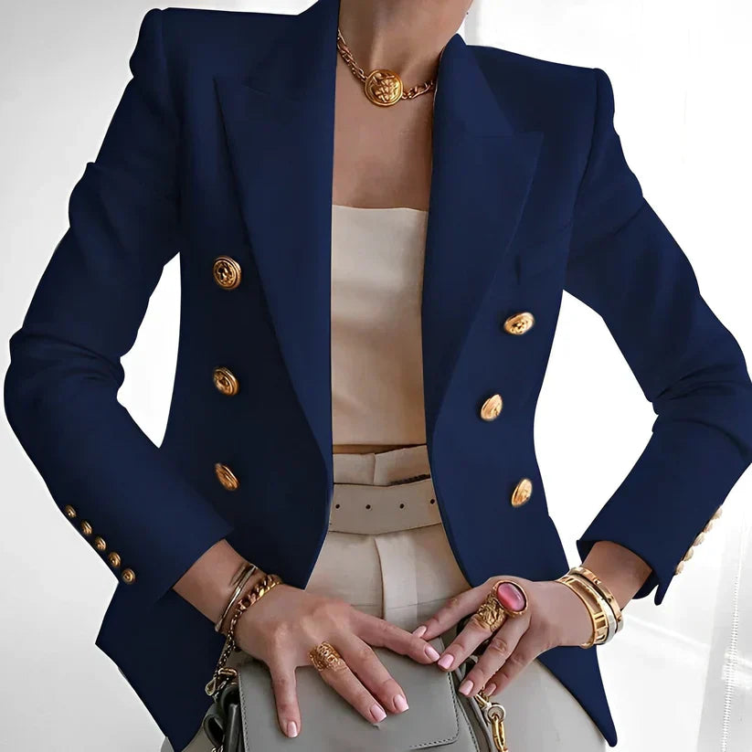 James & Kelly™ | Gold Buttons Blazer